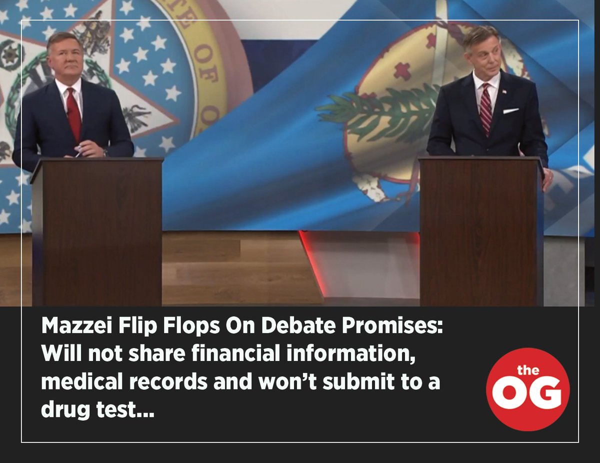 okgazette's tweet photo. Mike Mazzei is backing away from debate promises to release financial and medical records and submit to a drug test.

Read more
https://t.co/ZjrYfbdF8D https://t.co/M1qmHONjHj