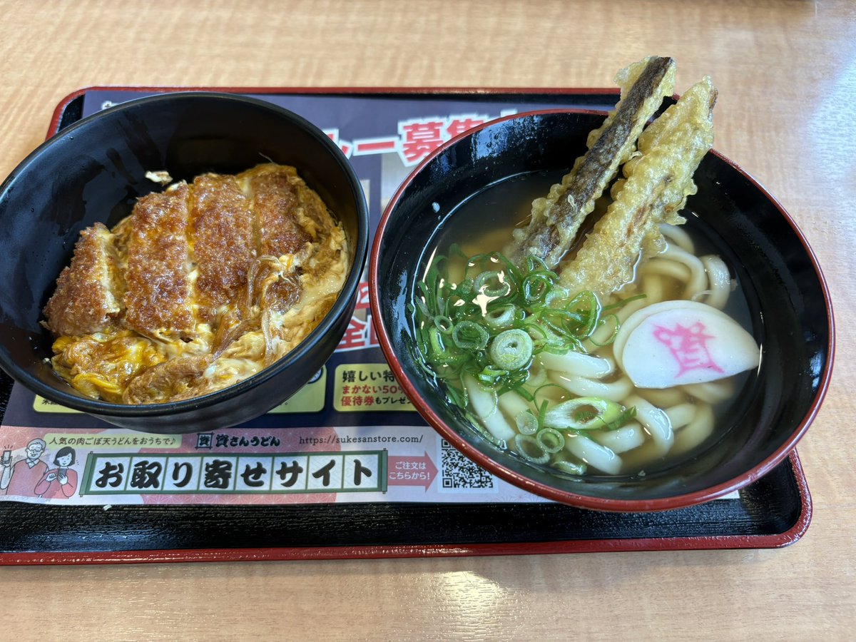 Garlemald's tweet photo. 初めて資さんうどん、いってきました。（ミニミニセット）
…いや，悪くないけど並んでまで食べるもんでもないな、と言うのか正直な感想です。いや、おいしかったですよ？ https://t.co/aQxIgm4Zwy