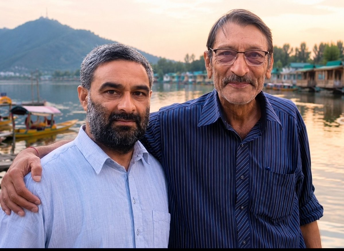 farooqgbly's tweet photo. A heartfelt & enriching conversation with Sanjiv Dhar ji on KashmirтАЩs glorious old days, cultural unity & our shared heritage. The #Dhar familyтАЩs deep roots and contributions to KashmirтАЩs education, culture, traditions and development reflect the enduring spirit of Kashmiriyat. https://t.co/TwvEY5A16b