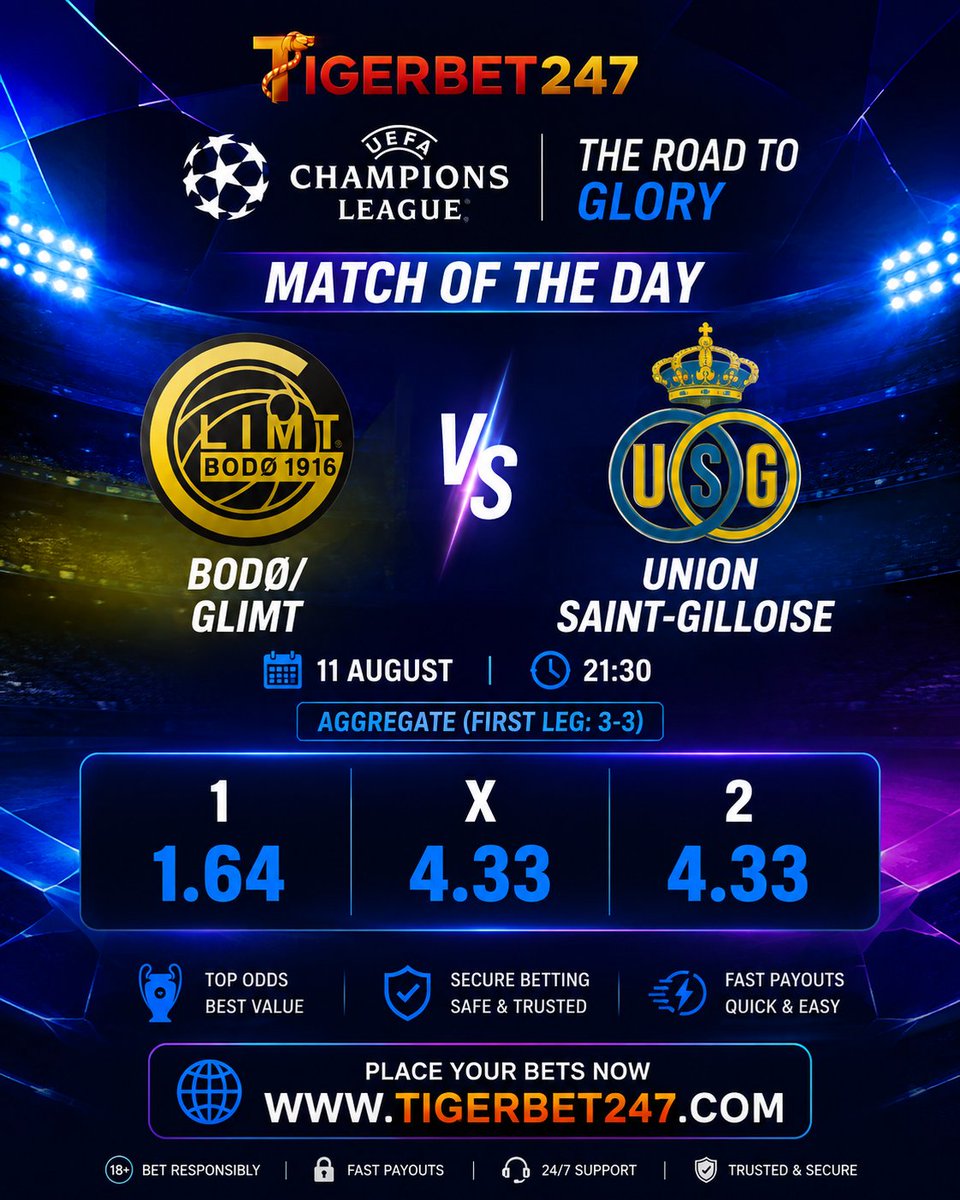 TigerBet247's tweet photo. Most Awaited Match of Today!
UCL Odds just got better π
Boosted lines ready for the big games. Whoβs locking in early?
β https://t.co/FhQhi7DjJu
#BoostedOdds #Football #CryptoCasino #Tigerbet247 https://t.co/09PrVbYr2e