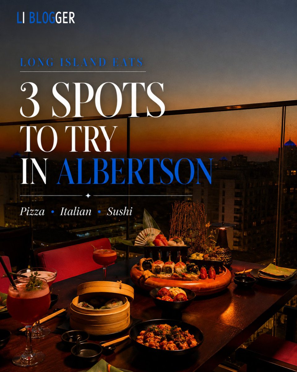 RaeParth2's tweet photo. 3 Spots to Try in Albertson
From pizza and Italian favorites to fresh sushi, add these local spots to your list:
📍 Da Angelo Pizza
📍 Sotto Luna
📍 Umami Sushi & Grill
Which one are you trying first? 👇
#LIBlogger #LongIsland #AlbertsonNY #LongIslandEats https://t.co/puaYX0ZWkJ