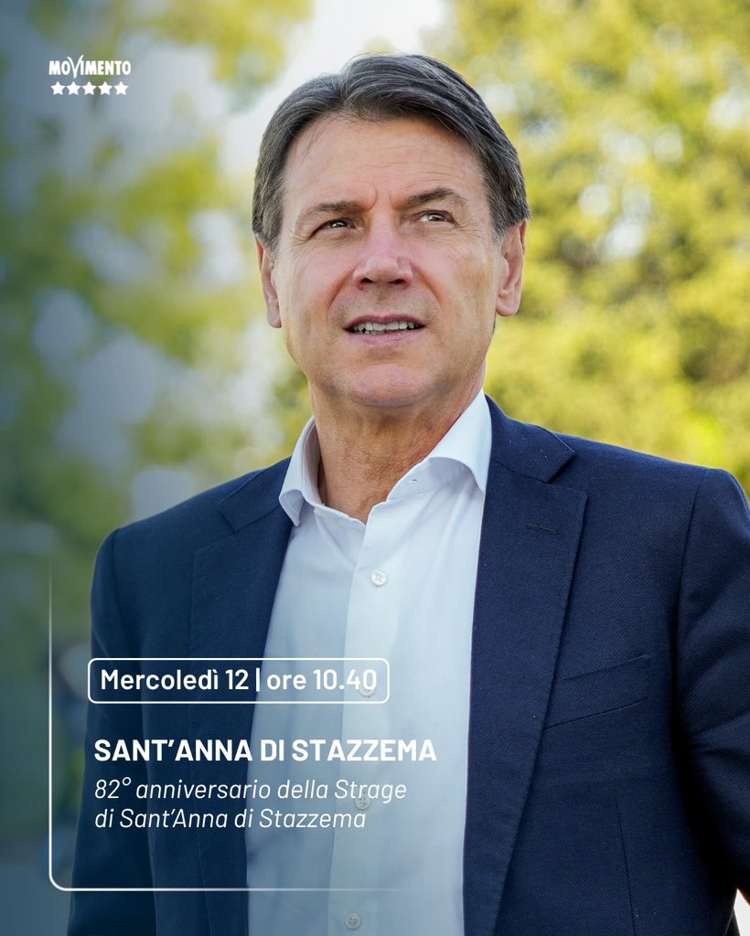GiuseppeConteIT's tweet photo. Domani a Sant’Anna di Stazzema ⤵️ https://t.co/HfOzjK0kQi