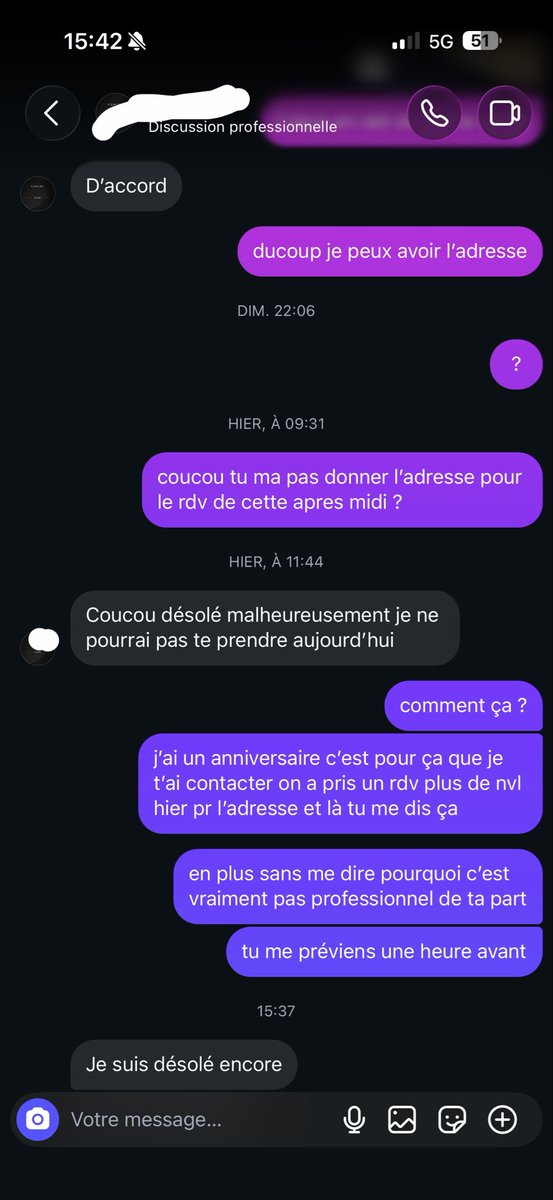 nnskhz's tweet photo. y’a vrmt des prestataires qui méritent des tartes j’ai pas tout les screens c la 5 eme fois https://t.co/ZsNhp7HdjO