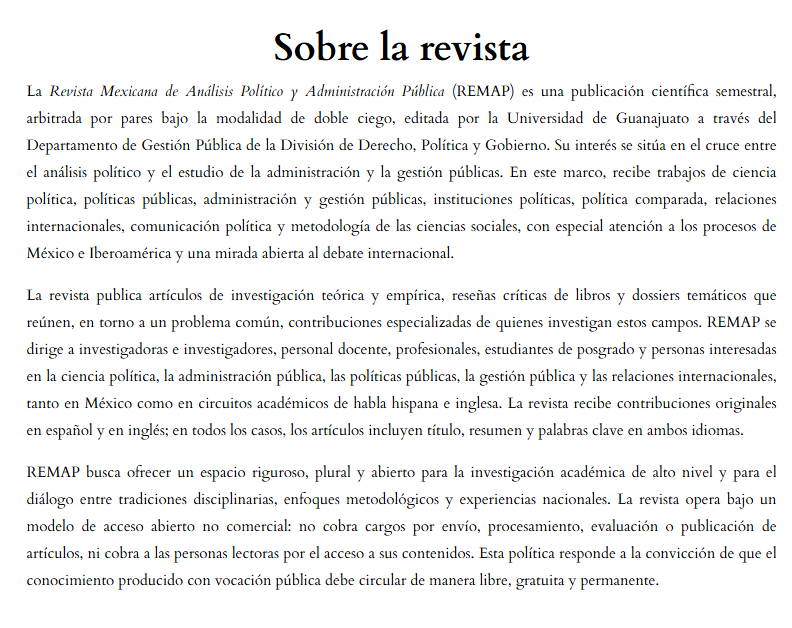 maudussauge's tweet photo. Muy honrado de unirme al Comité Editorial de la Revista Mexicana de Análisis Político y Administración Pública (REMAP): https://t.co/J19rCqXj6N. 

Mil gracias al Profe Fer Patrón por invitarme a apoyar los trabajos de una publicación tan valiosa, acompañando a estimad@s colegas. https://t.co/AGqCaIS0oA