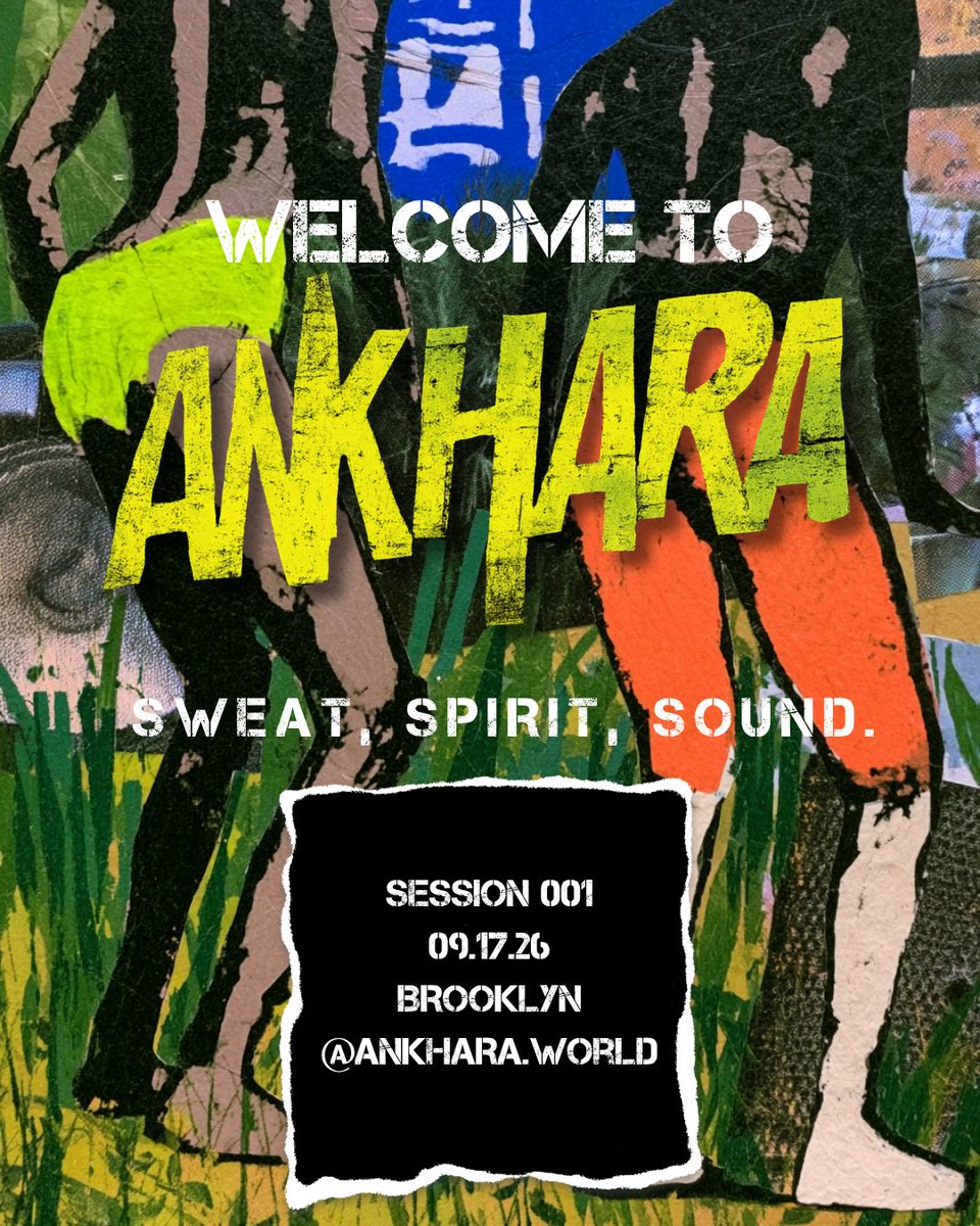 ANKHARAWORLD's tweet photo. ANKHARA is not just a party. 🌍
It’s sound, movement, discovery + community in one room.
Brazilian funk. Afrobeats. Dancehall. GQOM. Electronic. Global club.
New sounds. New faces. Same dancefloor.
SWEAT. SPIRIT. SOUND.
SESSION 001 — 09.17.26 Brooklyn, NY Free RSVP in bio. https://t.co/oYJC643MZy
