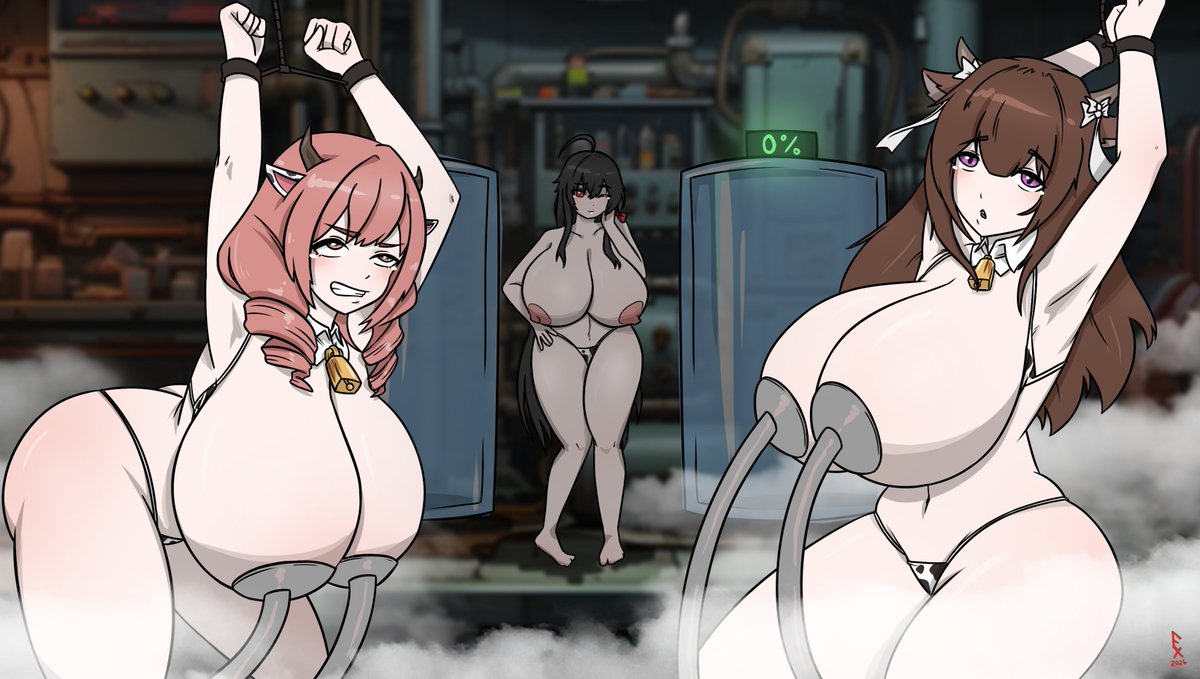 ExpanSyre's tweet photo. Commissioned by @Garthiaman 

Kashino, Taihou and Cowpens milking sequence [1/2]

#kashino #cowpens #taihou #azurelane https://t.co/Z33DHhO9hA
