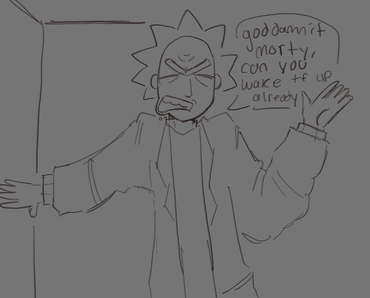mortimswag's tweet photo. yo idk how to draw rick https://t.co/t7VKIR7tw9