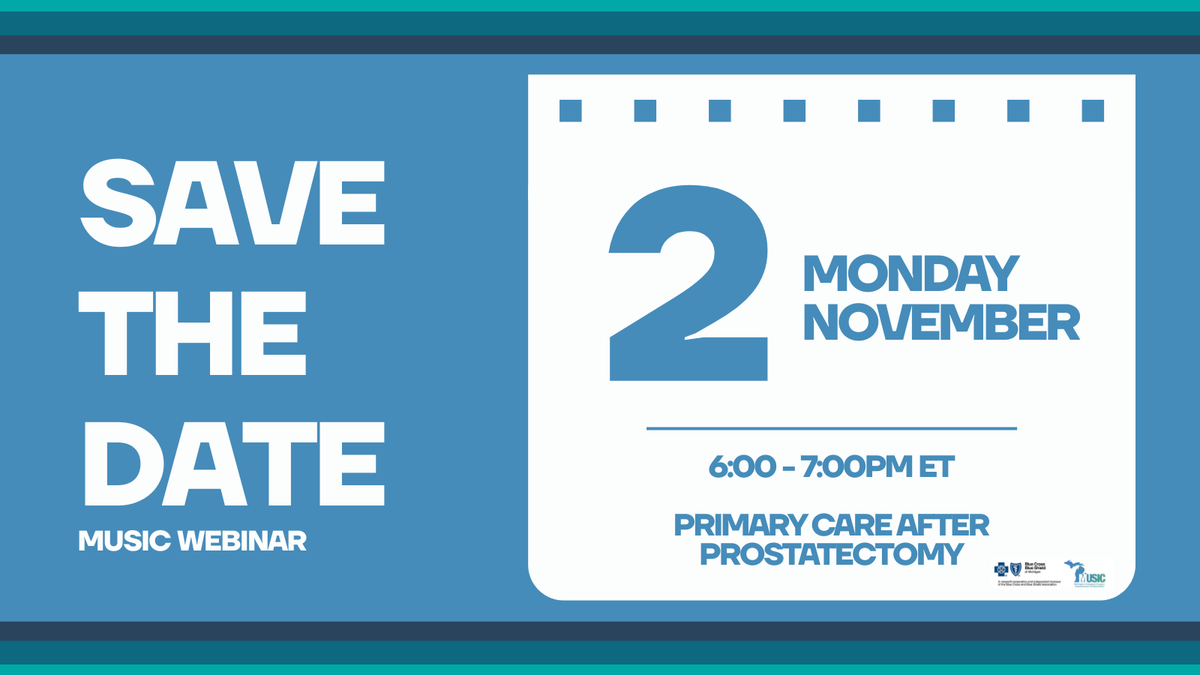 MUSICUrology's tweet photo. 📣 Webinar Alert! MUSIC is hosting a session for Primary Care Physicians on Care after Prostatectomy. 🗓️ Mon, Nov 2 | 6-7pm ET. Open to all — registration opens soon. Stay tuned! #Urology #PrimaryCare #ProstateCancerCare #ProstateCancer https://t.co/GuSuKbY3ro