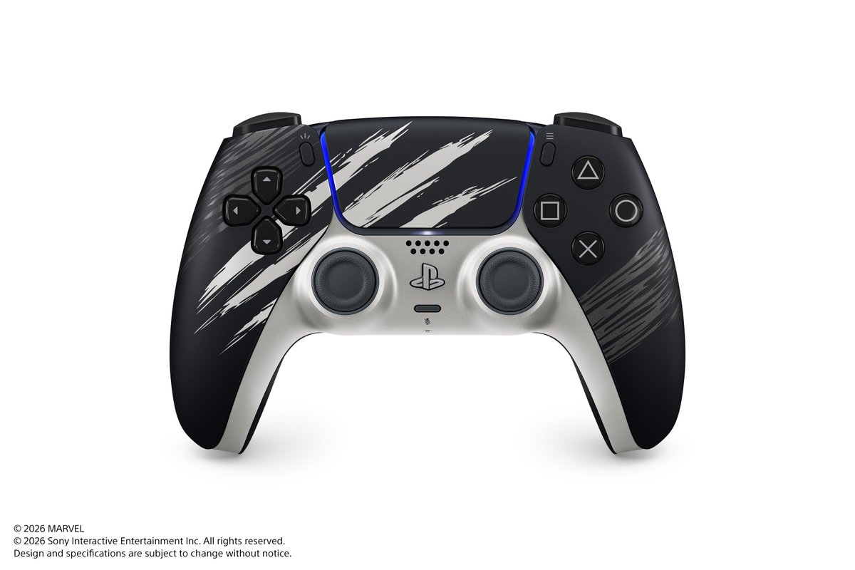 charlieINTEL's tweet photo. PlayStation has revealed a limited edition Marvel's Wolverine PlayStation 5 consoles and controllers https://t.co/yBrP12xq2I