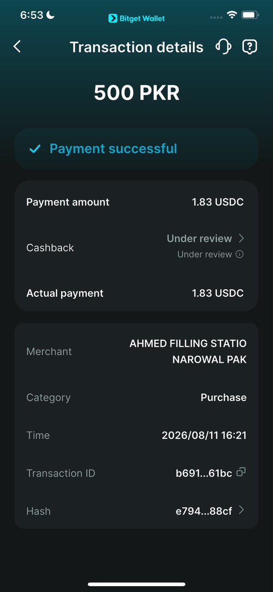 WTF_Rehanuwn's tweet photo. @BitgetWalletPK Another day, another Payment thorough bitget card🩵🙂
#BitgetWalletAssetback #bitget
@Gaffar175923 @Whisper__7 LY👀 https://t.co/KGKpWXj93E