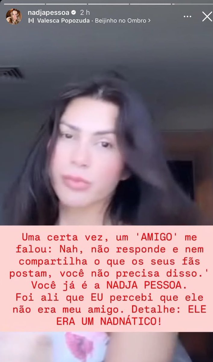 Machaduda's tweet photo. "Você já é a NADJA PESSOA" https://t.co/aZ1iUszoSI