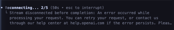 ashutoshbele's tweet photo. @OpenAICodexCli  ?? 
codex seems to be not working today https://t.co/2Goi1FxPSR