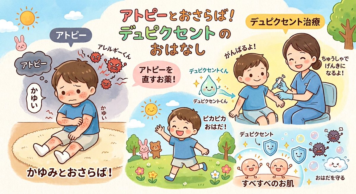 ta_da_hi_ro's tweet photo. これまで5週間間隔で射っていた #デュピクセント を本来の2週間にしないと駄目と言われ💢
次回の予約が取れなかったので、一度（3度目）の停止になりました‼️また再開しないように従来の治療法で頑張ってみますが、別の病院を探して見たり経過観測はしていきます（心配😟）

5年間で計63回（64本）です https://t.co/Zxb0DTr8T9
