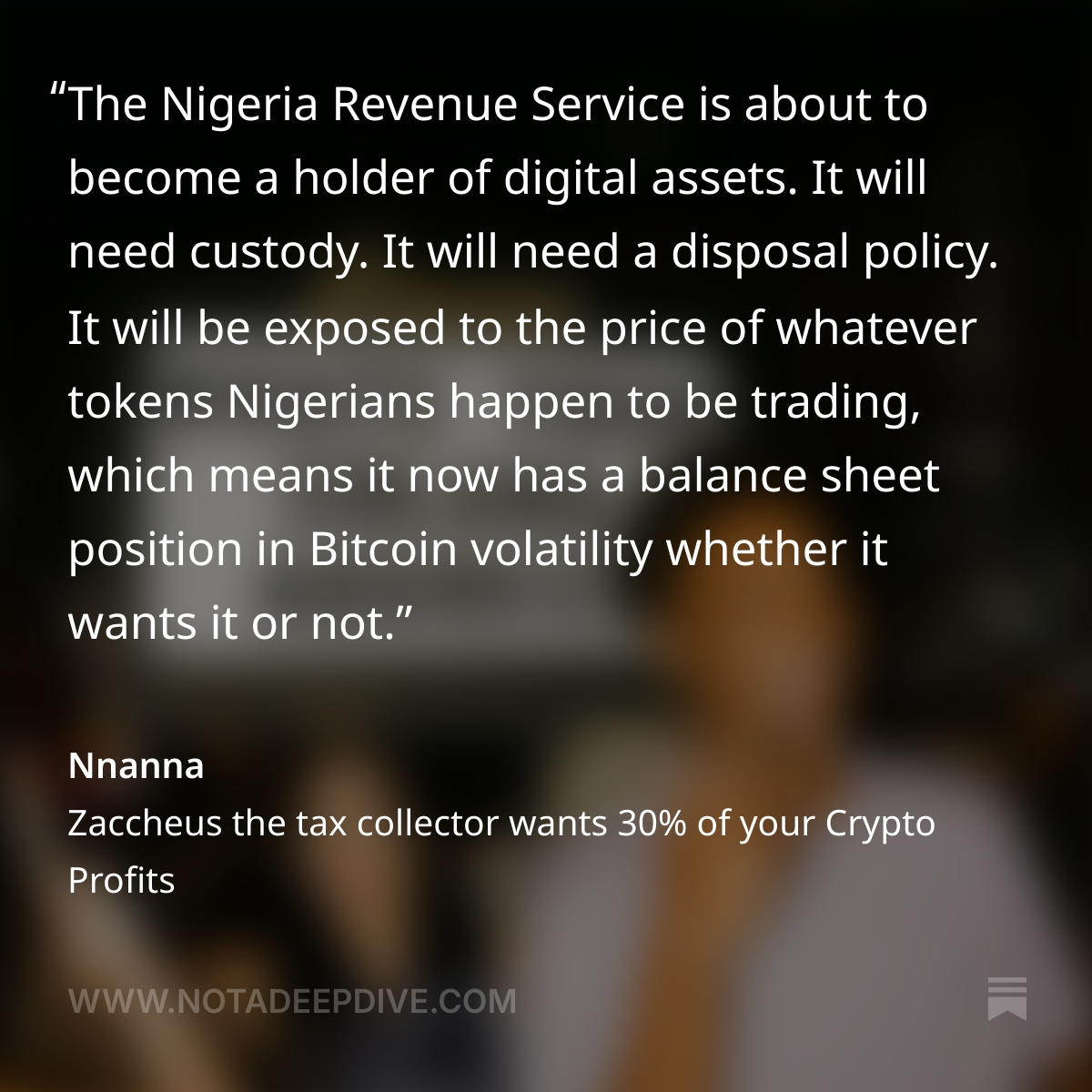 Tolu__Grey's tweet photo. Zaccheus the tax collector wants 30% of your Crypto Profits
https://t.co/Y9pA98hVOi https://t.co/2PqusioPIR