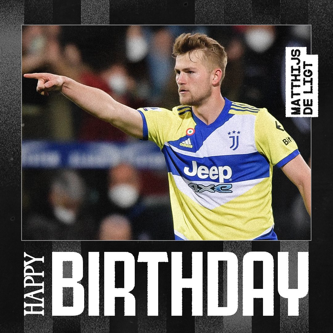 juventusfc's tweet photo. Tanti auguri Matthijs! 🥳 https://t.co/cDdGacbwh2