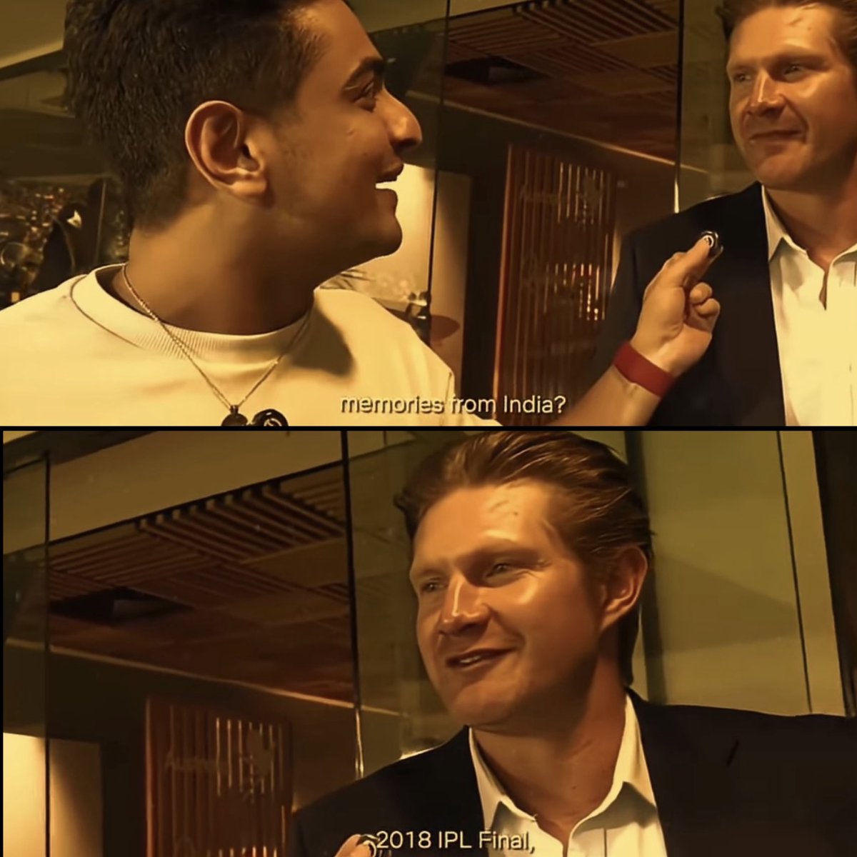 Hunterr_CSK's tweet photo. 🚨 Shame Watson picks winning 2018 IPL final with CSK as the best memory from India 💛 https://t.co/RmJ70c1PDQ