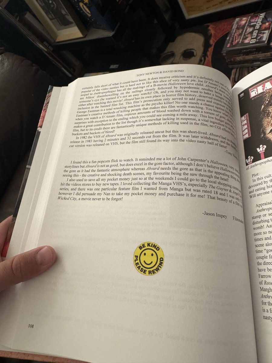 jasonimpey's tweet photo. Quite the epic edition of this book I contributed pieces to looking at the good old video nasties #filmbook #videonasties #horror #hardback #film https://t.co/lIcbs0K0J2