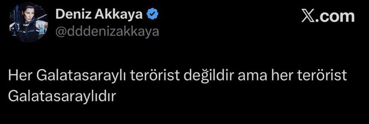 SaracogluSports's tweet photo. 🚨Deniz Akkaya:

"Her Galatasaraylı terörist değildir ama her terörist Galatasaraylıdır" https://t.co/wJoz5yGFE0