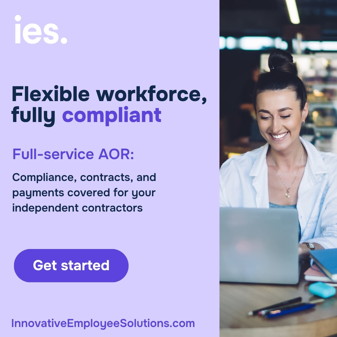 InnovativeES's tweet photo. Engage #IndependentContractors globally while staying compliant locally. We handle contractor administration, payments, &amp; risk mitigation so you can focus on growth.

Get started: https://t.co/ny2NYWi8nj

#IES #AOR #AgentOfRecord #Compliance #misclassification https://t.co/b9Ez5LquxQ