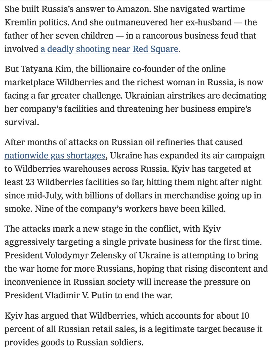 DoubleEph's tweet photo. Fascinating story about Russia's richest woman whose company is being targeted by Ukraine in the war https://t.co/JGGatAznRh