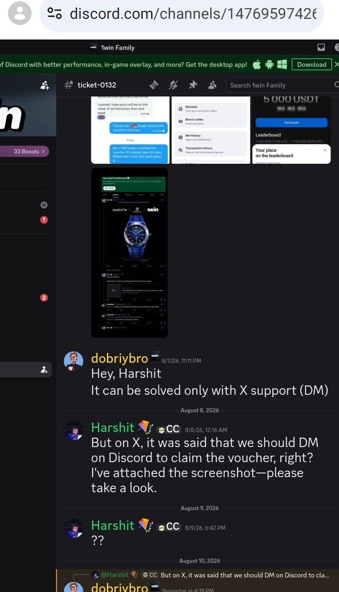 Shubham178x's tweet photo. @1winPro @1winPro   It’s been over 70 days, but I still haven’t received my Hanzo giveaway voucher. Discord told me to contact you on X. How long will you keep redirecting me? Please resolve this soon https://t.co/7NK9ITLMGZ