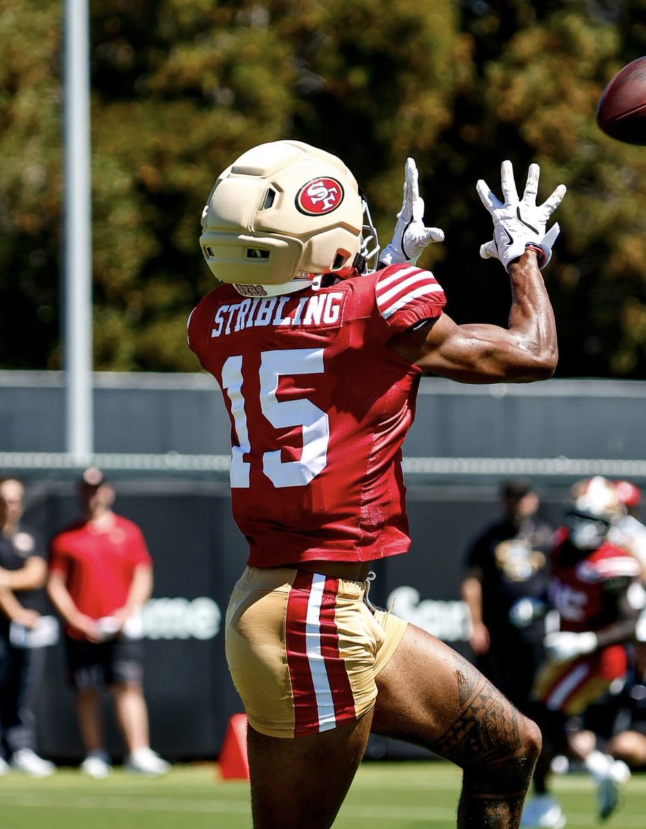 Coach_Yac's tweet photo. I’m extremely excited to see how De'Zhaun Stribling does in today’s joint practice since it’ll be his first time going up against a defense other than the 49ers 🍿 https://t.co/5Dxm84JVzx