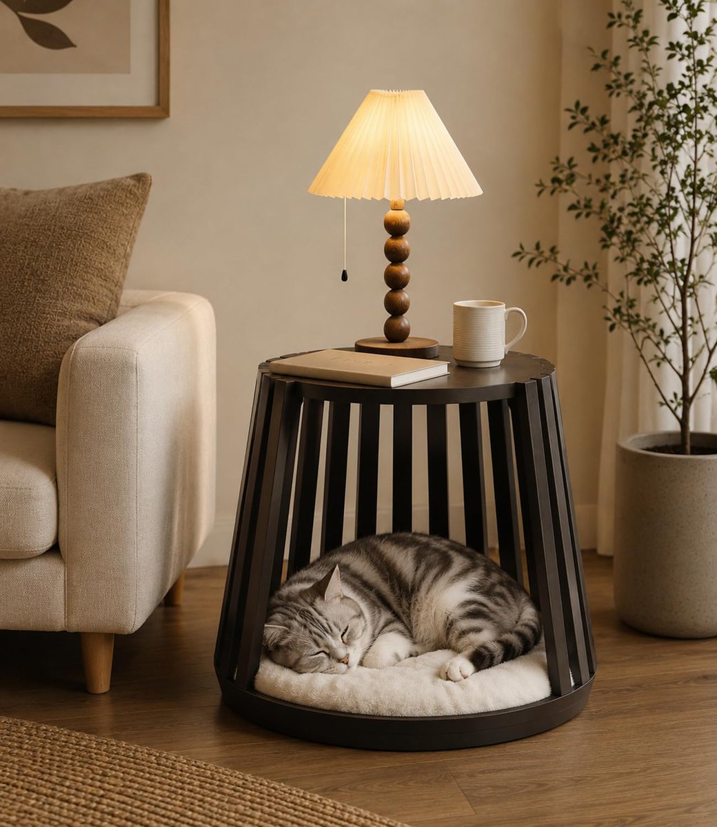 TreyFary's tweet photo. Cat Beds for Indoor Cats, Modern Wooden Cat Bedside Table with Soft Cushion Cave

https://t.co/vNpQbHEC9E https://t.co/W1Px83FajX