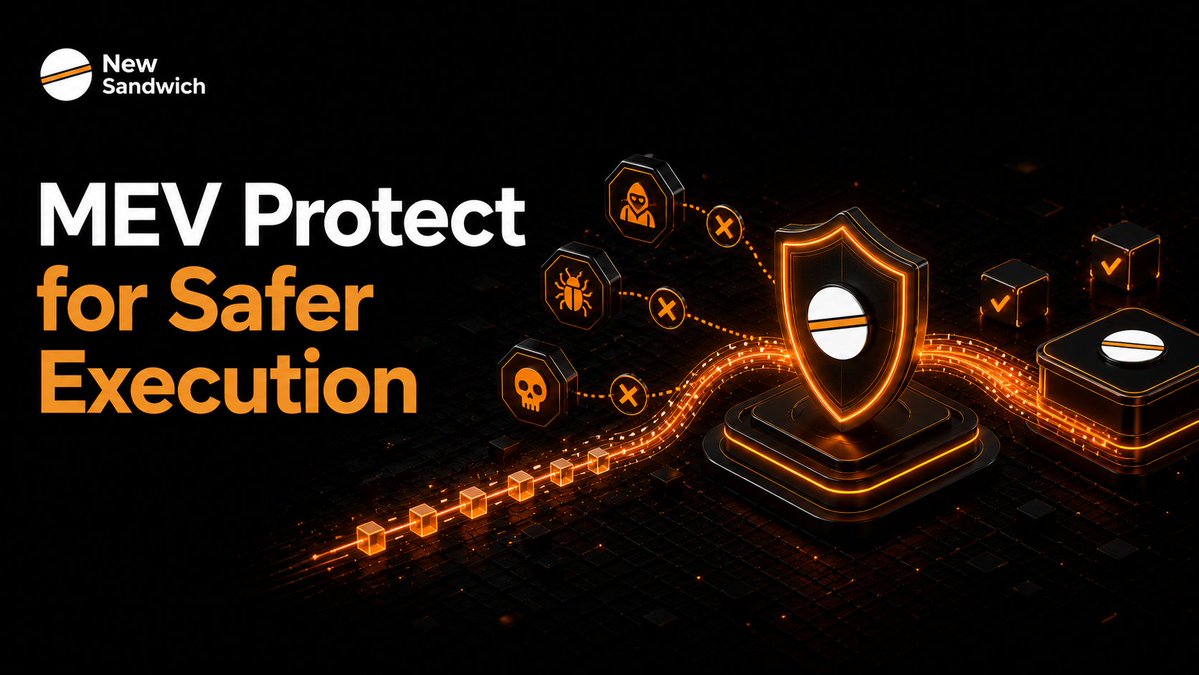NewSandwich_'s tweet photo. On-chain transaction protection starts before a trade is confirmed.

MEV Protect focuses on risk detection, private submission, slippage control, gas optimization and route selection.

The goal is to help users, wallets and platforms reduce avoidable execution risks and build a more reliable trading experience.

Which execution issue matters most to you: slippage, failed trades or transaction exposure?

#NewSandwich #MEVProtect #DEX #Wallet