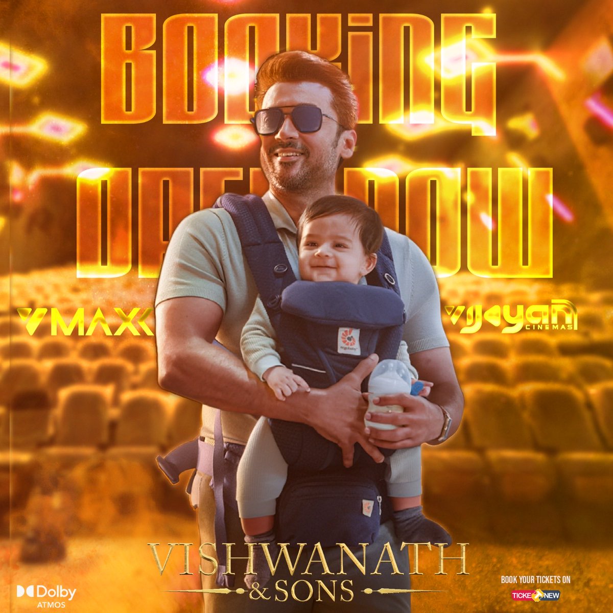 vijayancinemas's tweet photo. The wait is finally over! 🙌🏻

We’re reopening our doors with Viswanath &amp; Sons on 14th August❤️🎥

And yes… a special Suriya Mashup will be screened! 😎🔥

✨ Big Screen. 🔊 Dolby Atmos. 🍿 Pure Theatre Experience.

🎟️ Bookings are now OPEN on TicketNew! 

#VishwanathanAndSons https://t.co/8HQQuka0zu