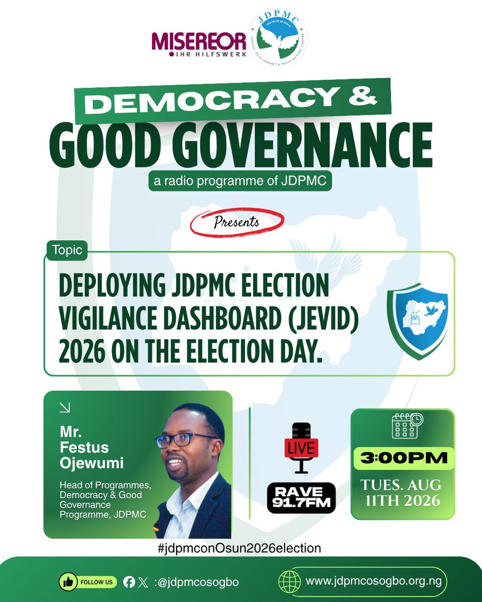 jdpmcosogbo1's tweet photo. Join us on @rave917fm  @InsideOsogbo 

https://t.co/cGKr5yltNo https://t.co/oDhH5F0QBw