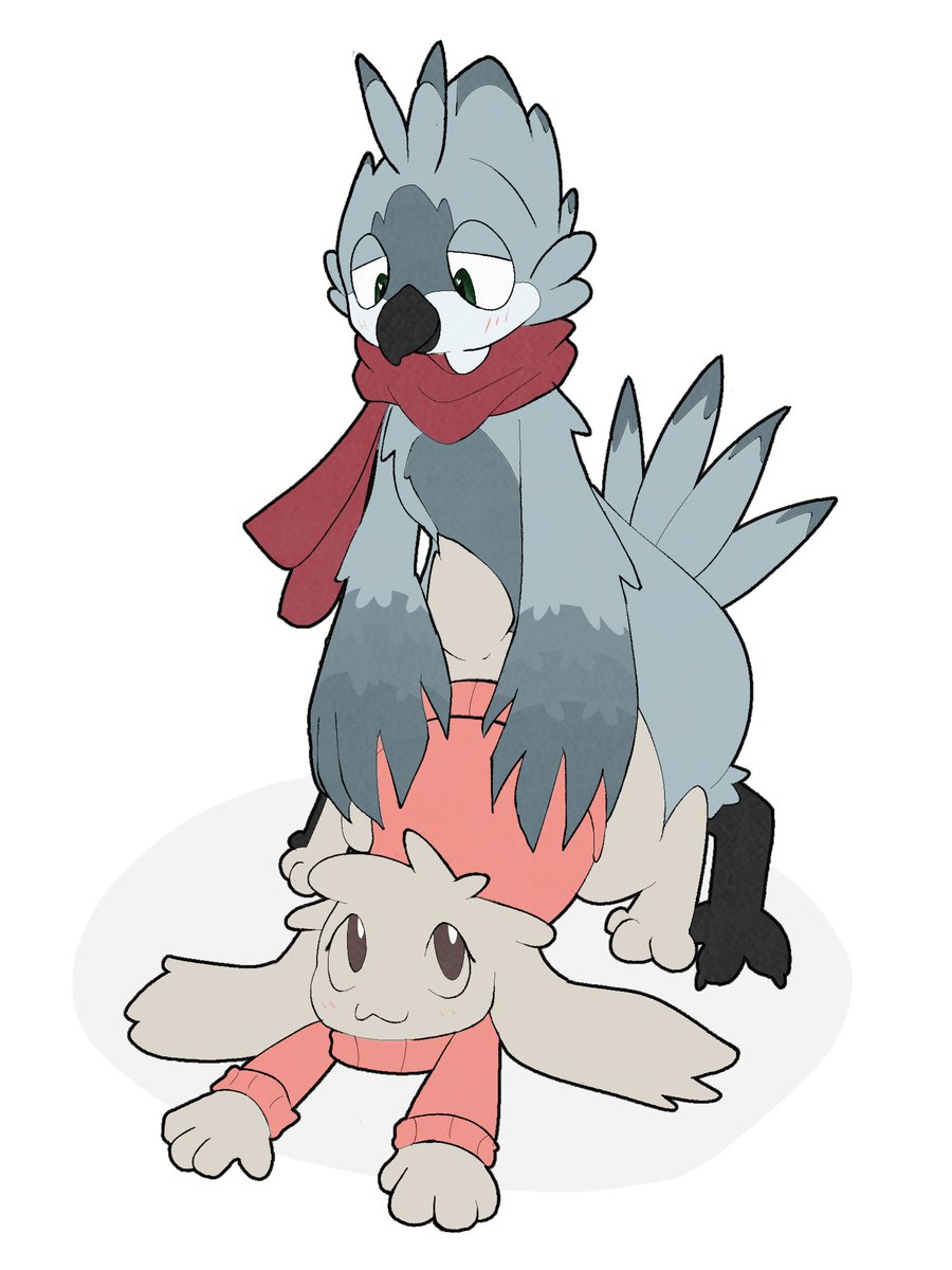 dobooru's tweet photo. i think @MrBalPal 's OCs are super cute so i had to draw them! https://t.co/X2UXCtI38d