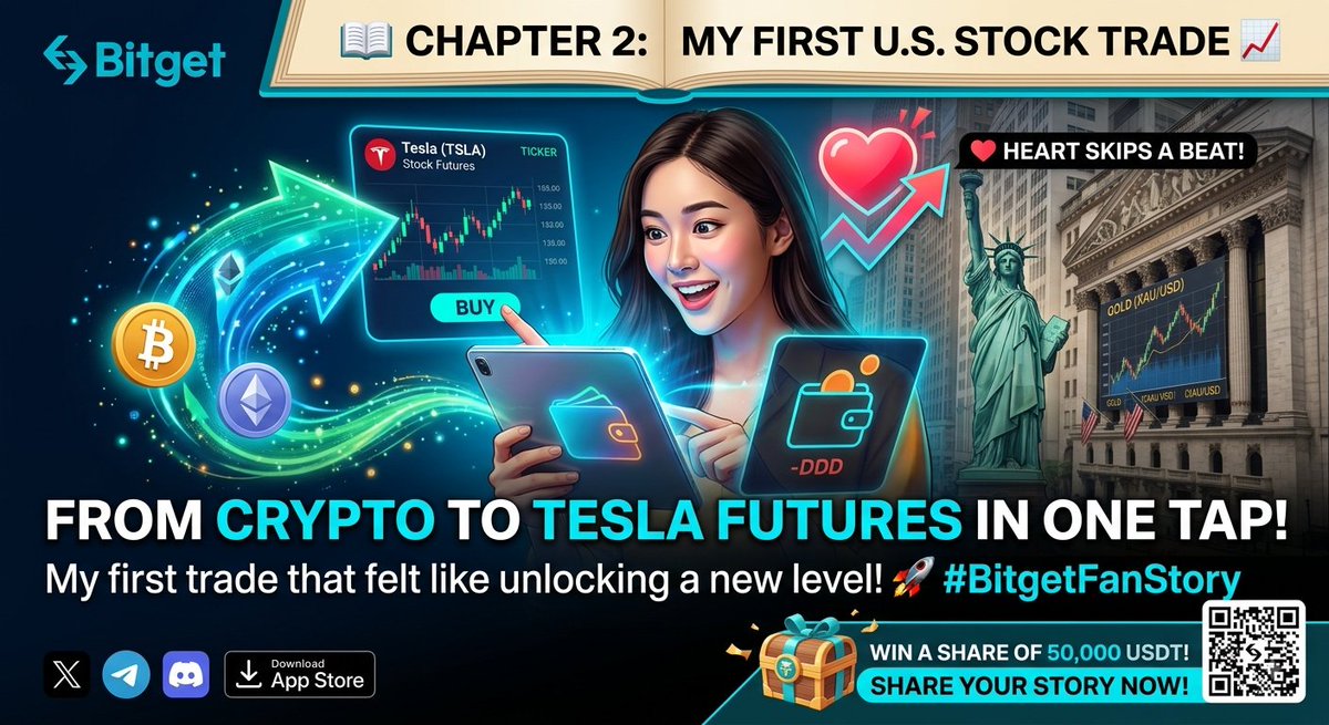 Mustey4113's tweet photo. I spent years in crypto, but Bitget changed the game by bringing TradFi directly to my portfolio.
Trading my first Tesla stock futures using my crypto balance was unreal—no app-hopping, just instant execution across stocks, gold, and crypto in one spot. 🚀
#BitgetFanStory https://t.co/kuib5IVX9Q