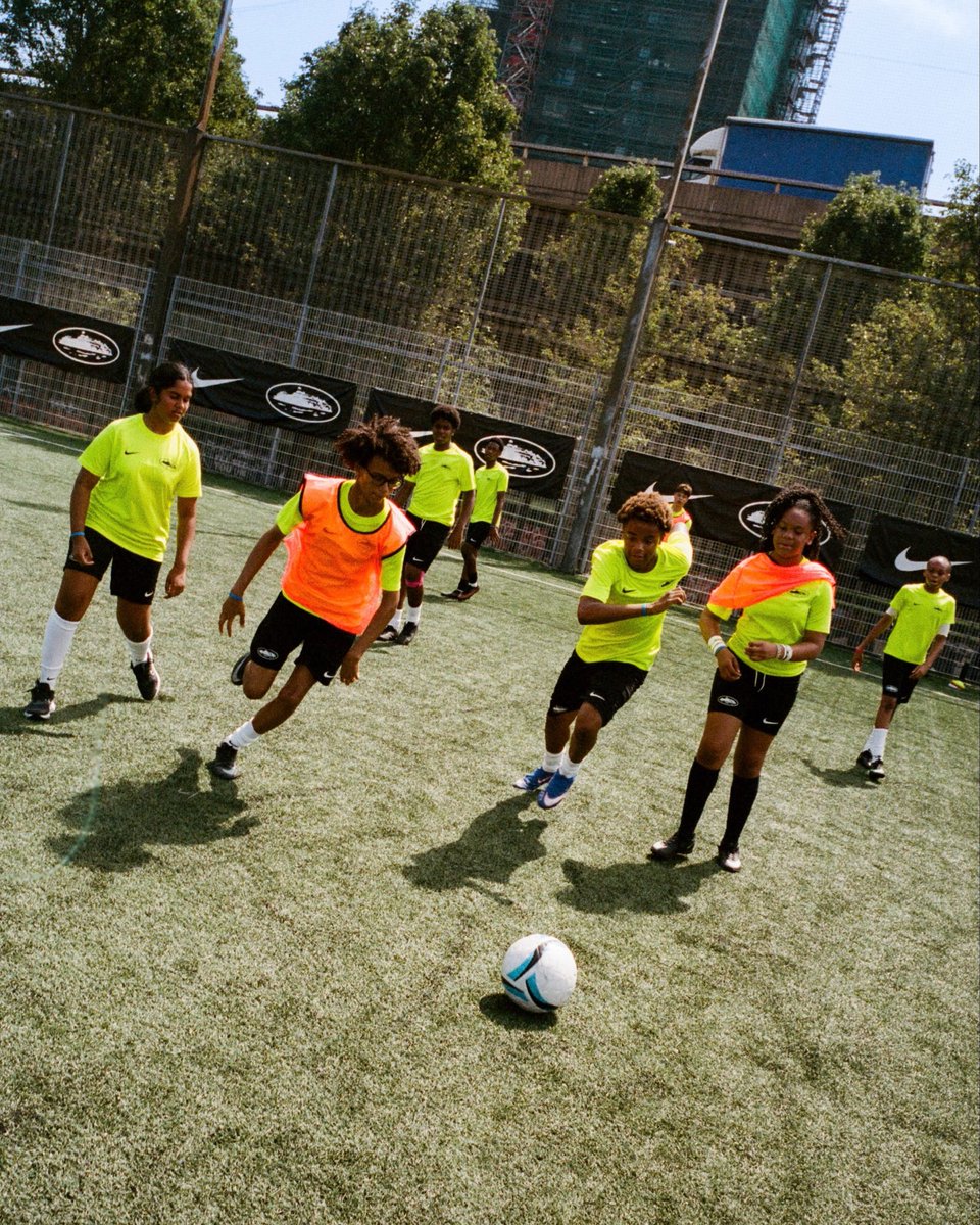 kitlocker's tweet photo. This summer, Corteiz and Nike are bringing football to the next generation in London.

The four-week camp at Westway is bringing 100 young people together through football.

It’s been great to play a part in the RTW Summer Camp, helping bring the kit for the programme to life.⚽️ https://t.co/sMKH7vnxb4