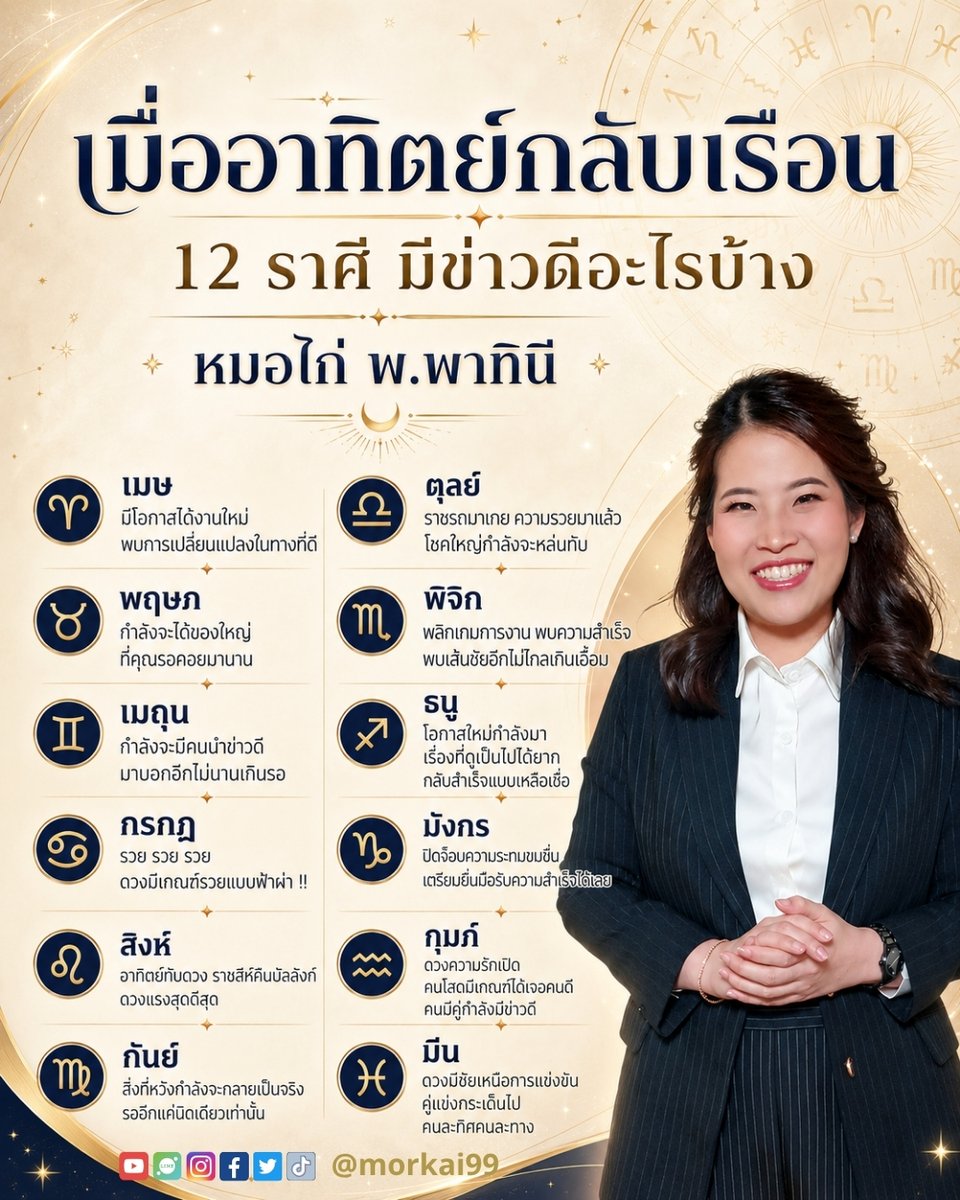 morkai99's tweet photo. นับถอยหลัง 6 วันเท่านั้น !! 17 ส.ค. อาทิตย์เกษตราธิบดี ดวง 12 ราศี มีข่าวดีเรื่องไหนบ้าง หมอไก่สรุปมาให้เรียบร้อยค่ะ 👏 ไหน ๆ ใครดวงดีเรื่องไหนบ้างคะ !! กด 1 ไลค์ 1 คอมเมนต์ เพื่อรับคำทำนายด้วยจ้า

#ดวงชะตา #เช็คดวง #หวย #เสริมดวง #ทำบุญ #ดูดวง #เพลงคาตา #ดวง #MrKillSeriesEP6 https://t.co/WYPboaCAsL