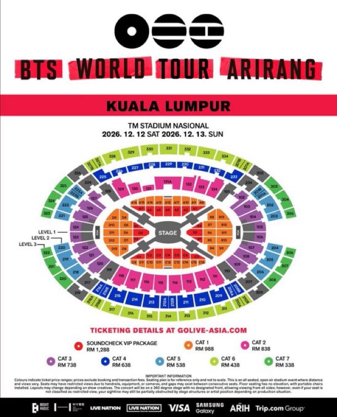 l0rnah's tweet photo. BTS WORLD TOUR 'ARIRANG' IN Malaysia🇲🇾Kuala Lumpur

#BTS  コンサート公演チケット代行 チケッティング クアラルンプール

#バンタン 防弾少年団 アジア マレーシア クアラルンプール 

#방탄소년단 #防弾少年団 #チケット代行
#BTS #BTS_ARİRANG_malaysia

12月12日 12月13日

VIP 1288 CAT1 CAT2 https://t.co/prILxg7het