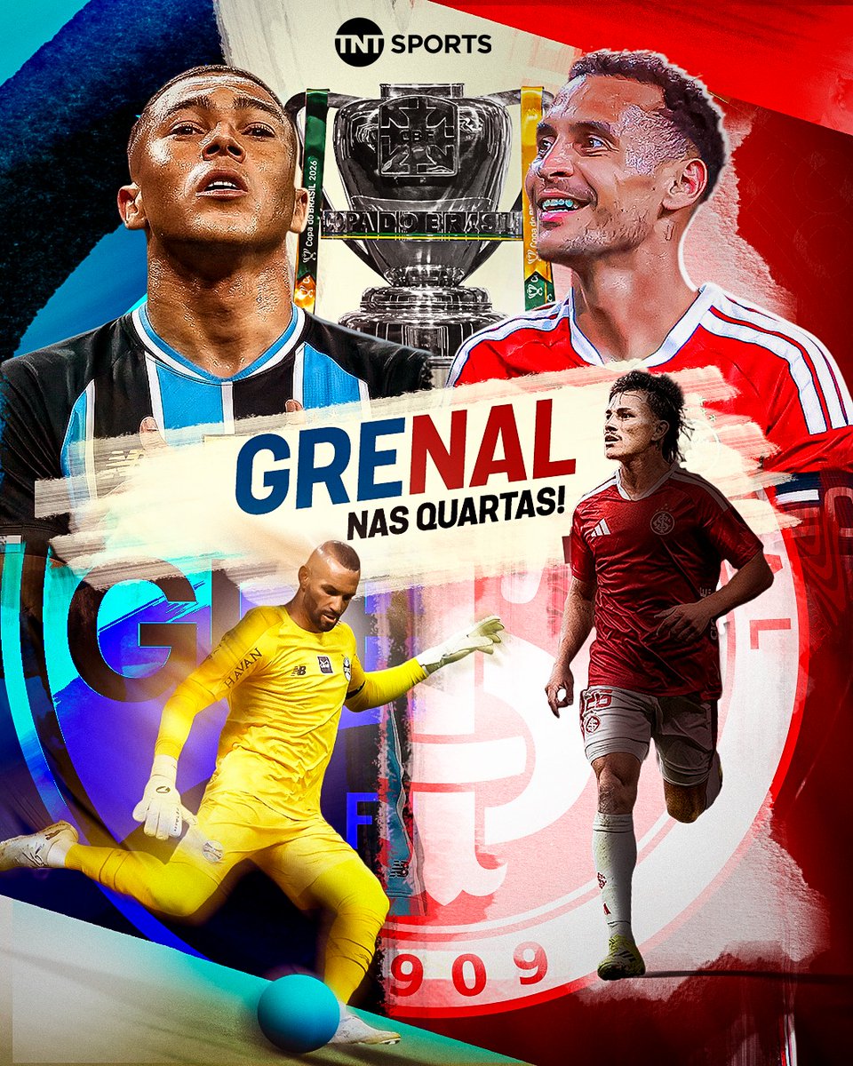 TNTSportsBR's tweet photo. É GRENAL NAS QUARTAS! 🔥🔥Teremos um dos maiores clássicos do Brasil nas quartas de final da #CopaDoBrasil. Vai pegar fogo! Quem passa? #FBR https://t.co/Qhjsym32fA