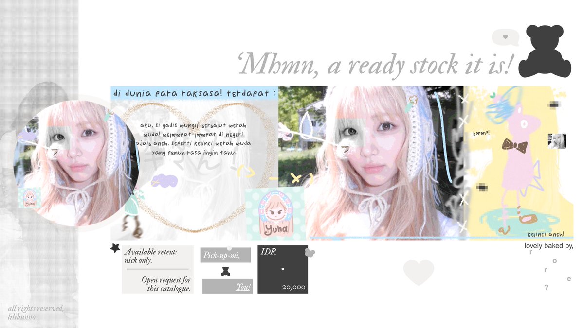 LiLiBUNNO's tweet photo. mi bunno, retweet? #bealanja #zonauang     

aku ada ready stock layout sui kiiikiii &amp; yuha h2h (chibi pfp included!) yang bisa kalian jemput sekarang. payment through qris ia. yuk bisa chat ke tele. 🦢 https://t.co/BhSXz1wi9X