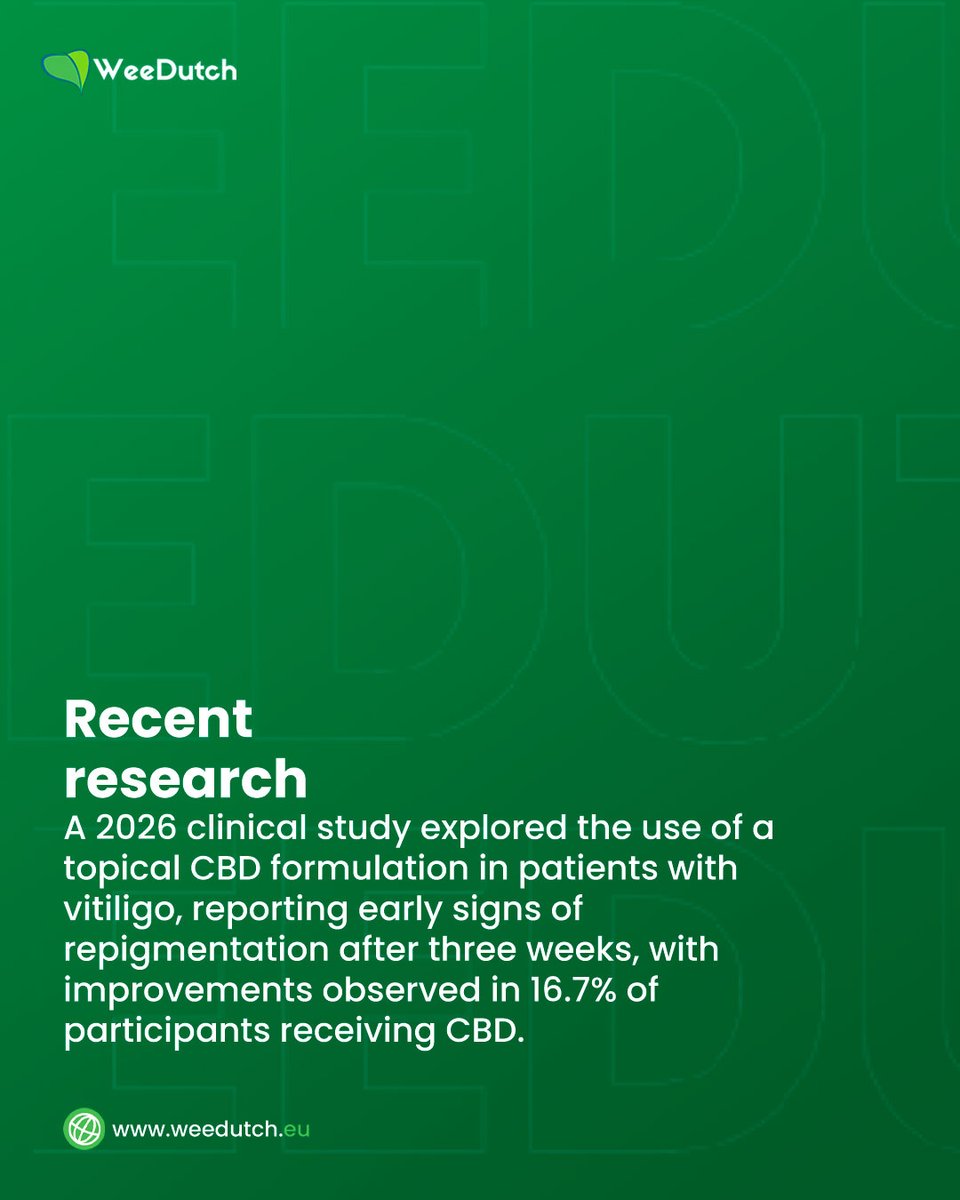 DutchWee's tweet photo. Scientific research continues to expand our understanding of cannabinoids beyond traditional applications. The skin's endocannabinoid system is becoming an important area of study. https://t.co/V8QH8zmarY