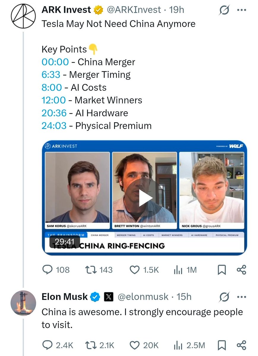 MaleficentLady's tweet photo. Even funnier is he wrote "China is awesome" on a post about how China might not need Tesla anymore. It was a panic at business interests comment 💀
#justiceforwangwang #wangwang #Jieyang #BoycottJieyang #EndCatTortureInChina #boycottchina #boycottchinatourism #chinatravel #chinatourism #tesla