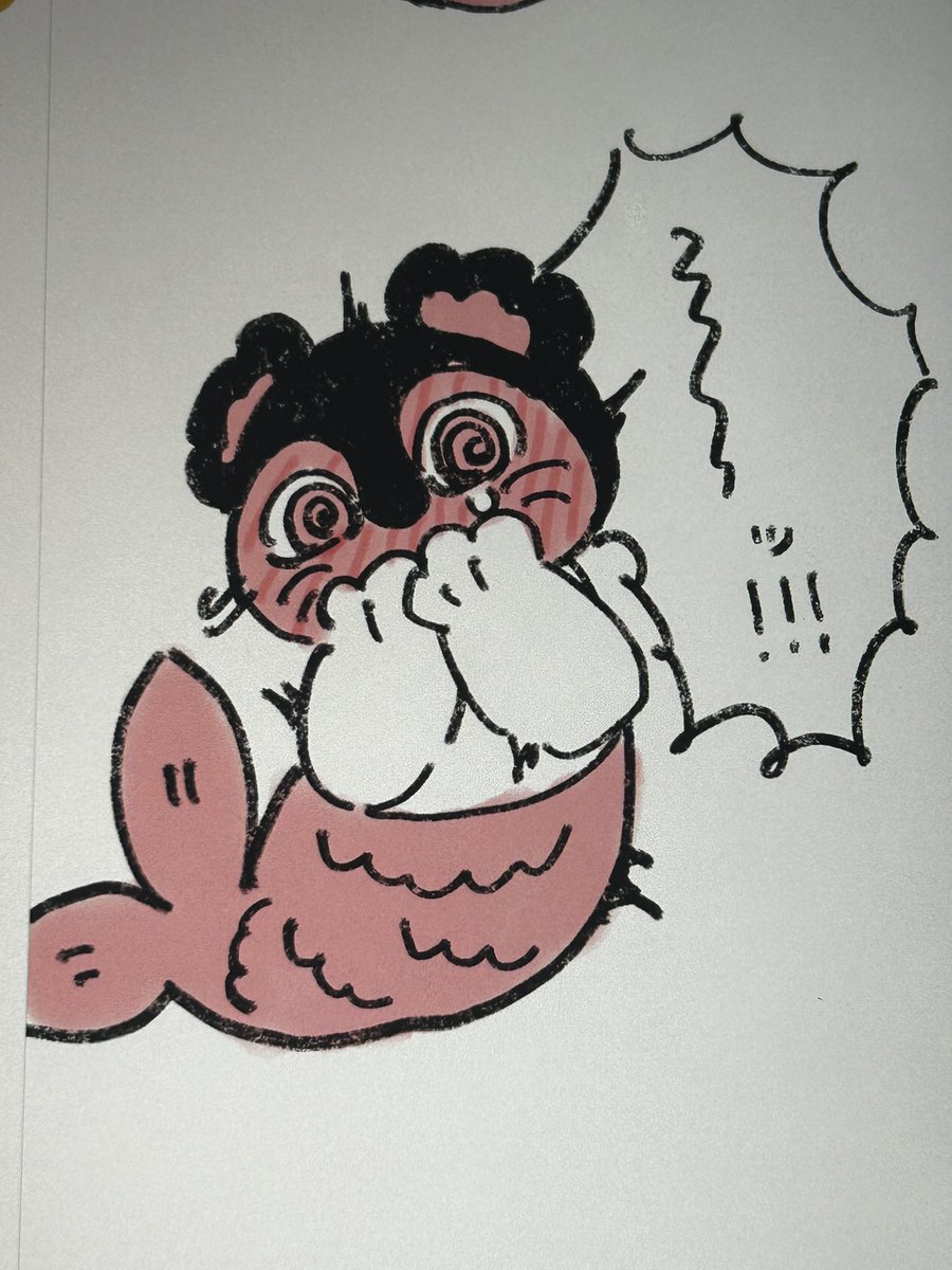 Kyomu_Apple's tweet photo. 数ヶ月ぶりに絵を描いた気がする...
 #ちいかわ 
 #セイレーン 
 #イラスト https://t.co/4Q0OHO1NUt