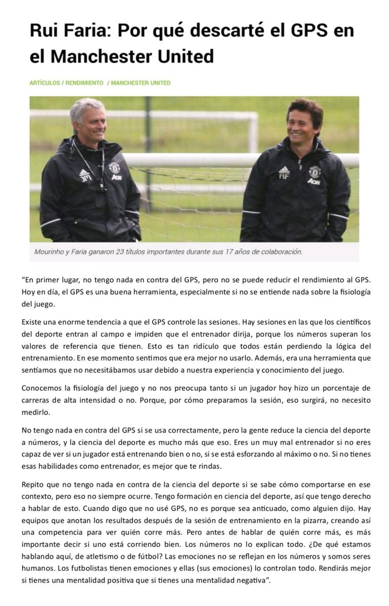 jjmartsanchez's tweet photo. A diferencia del uso tecnológico que se muestra en el vídeo, los razonamientos de profesionales como Rui Faria (foto) no se difunden ni se promocionan tanto.

Quizá no interesen a muchos. https://t.co/tJR3VUwdF2
