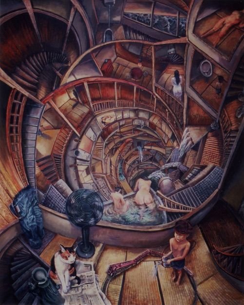 Panangelus's tweet photo. Distant Day.
Oil on canvas. 1986.
🎨 Akiko Endō. https://t.co/c45JGIus3R