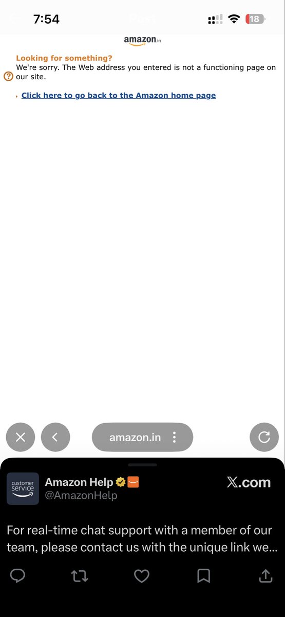 naveenmalik161's tweet photo. @AmazonHelp Link not working even after 15 mins https://t.co/CeSc9ScWYl