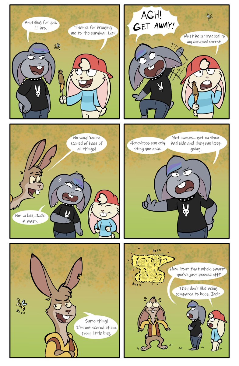 SubidoArt's tweet photo. Cottontail Comics: Bee Afraid 🐝
#CottontailComics #ocs #webcomics https://t.co/WQYCOeDjXu