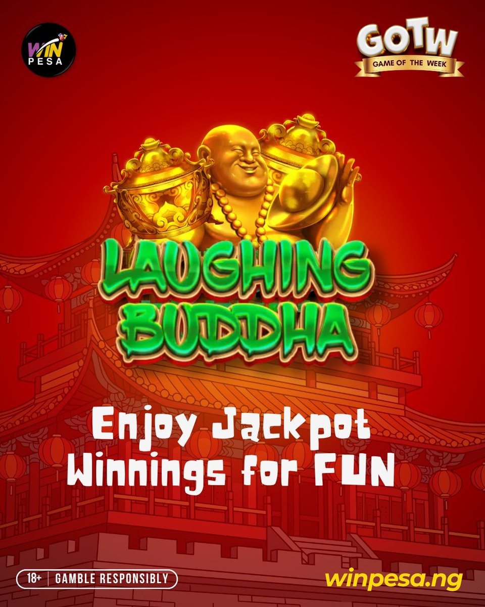 WinPesa_Nigeria's tweet photo. Laughing Buddha na this weekβs game! π°β¨ Come catch your own jackpot winnings and enjoy the fun.
https://t.co/WNBtakbTeo
#WinWithWinpesa https://t.co/0Rvi0972Gy