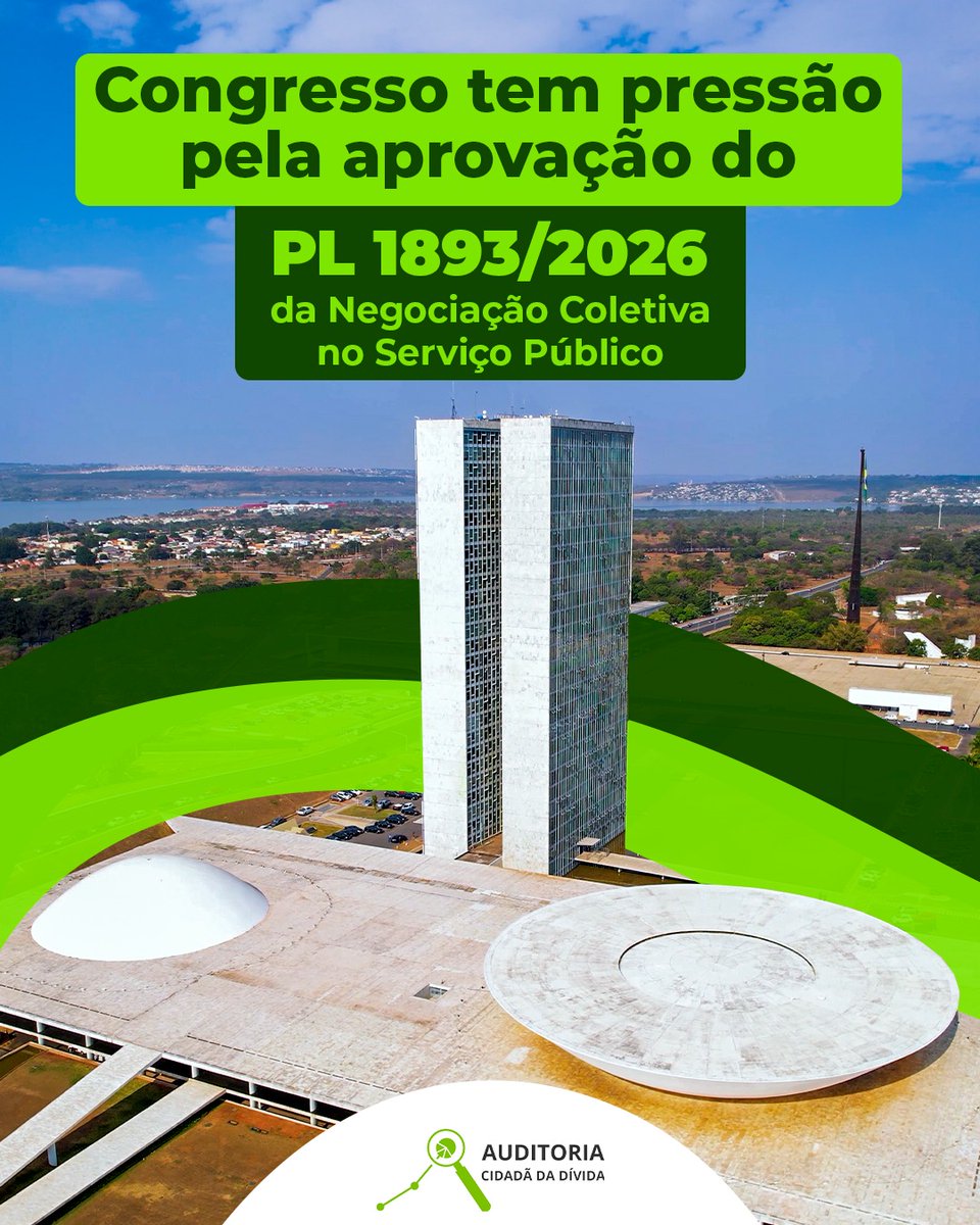 AuditoriaCidada's tweet photo. Congresso tem pressão pela aprovação do PL 1893/2026, da Negociação Coletiva no Serviço Público
https://t.co/nI5LIi3TYh https://t.co/cecTZX886R