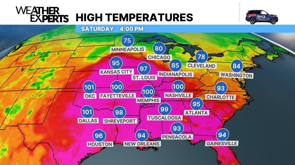 TylerWREG's tweet photo. The heat keeps building the rest of this week, peaking in the triple digits for many this weekend. No signs it will let up much through at least the middle of next week.

Is it Fall yet? https://t.co/RBQukMvKQG