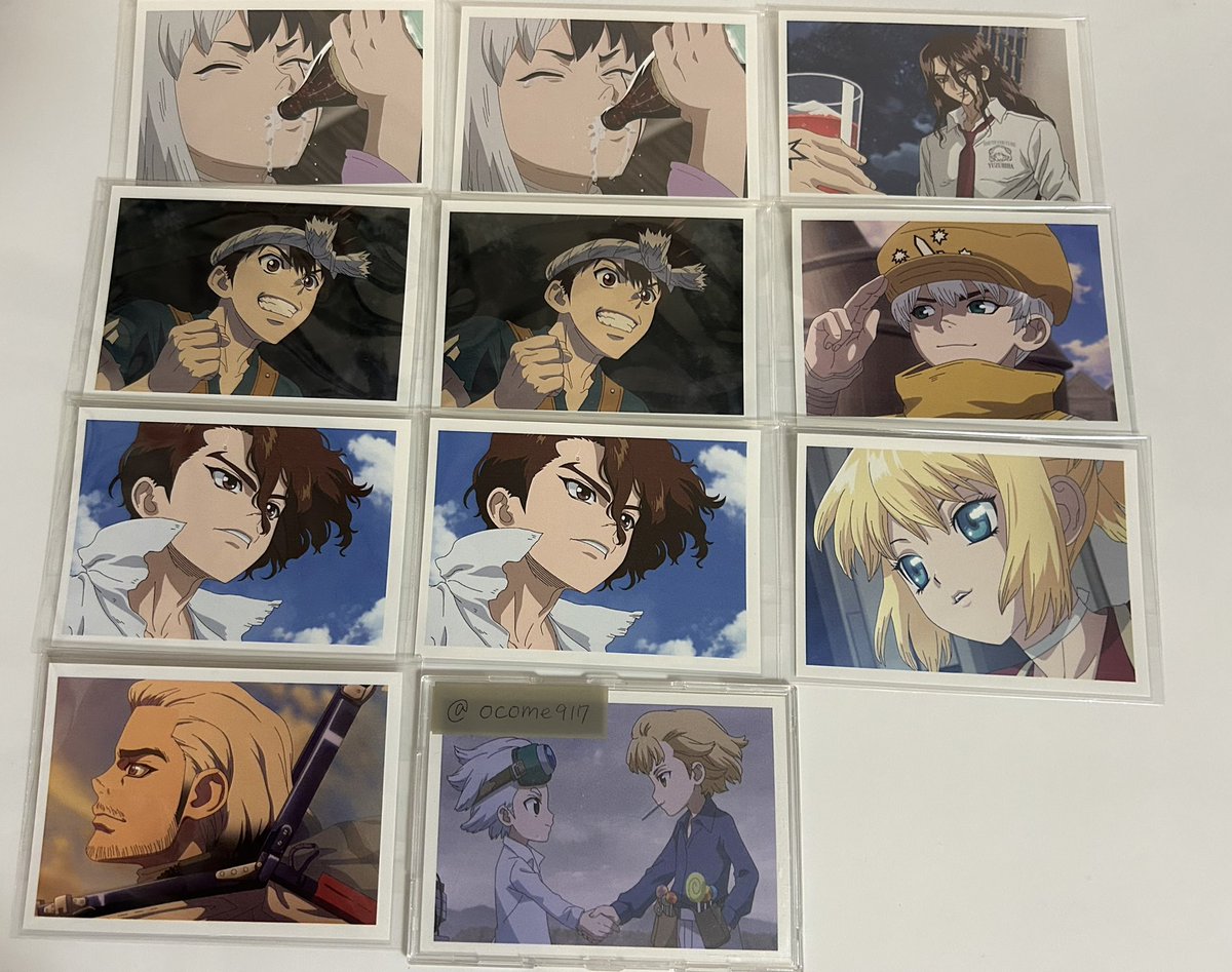 ocome917's tweet photo. アモカフェ Dr.STONE dcst ドクスト
前半特典　カード　

譲）ゲン、司、クロム、羽京、SAI、コハク、百夜

求）同種スタンリー、ゼノ

基本郵送での交換(9/5のみなんば手渡し可能)
纏めての方優先いたします。
検索からお気軽にお声掛けください🙇‍♀️ https://t.co/kYLojiscLY
