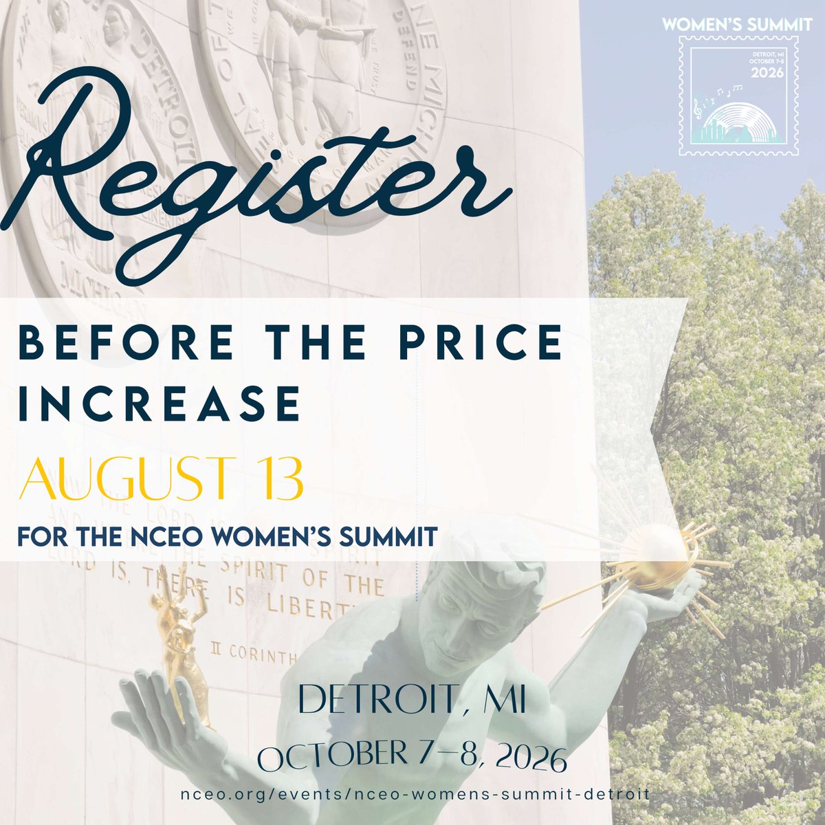 theNCEO's tweet photo. HEADS UP! Women's Summit pricing increases this week.
Spots are limited, so don't miss out: https://t.co/E9DmDRj0yf
The next increase hits September 15—register now before it moves again.
#WomensSummit #NCEO #EmployeeOwnership #RegisterNow https://t.co/CRyuD2s5E8