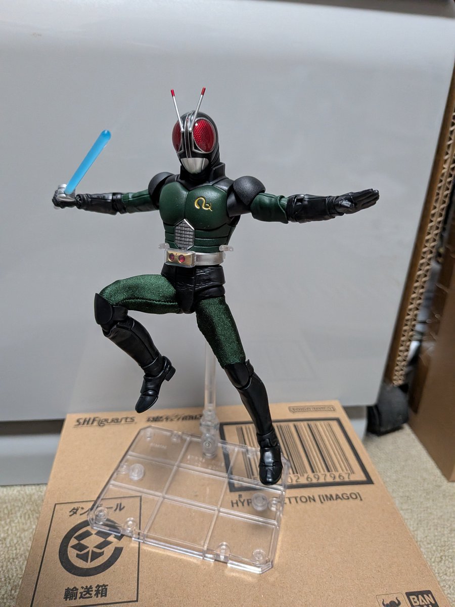 CinemaSyota's tweet photo. 今日、ソフマップアミューズメント館で予約品を受け取り購入しました。
(予約前金3000円支払い済み)
S.H.Figuarts
（真骨彫製法） 仮面ライダーBLACK RX
#ソフマップアミューズメント館 #t_shf 
#真骨彫製法 #仮面ライダーBLACKRX https://t.co/GiE43PRcQI
